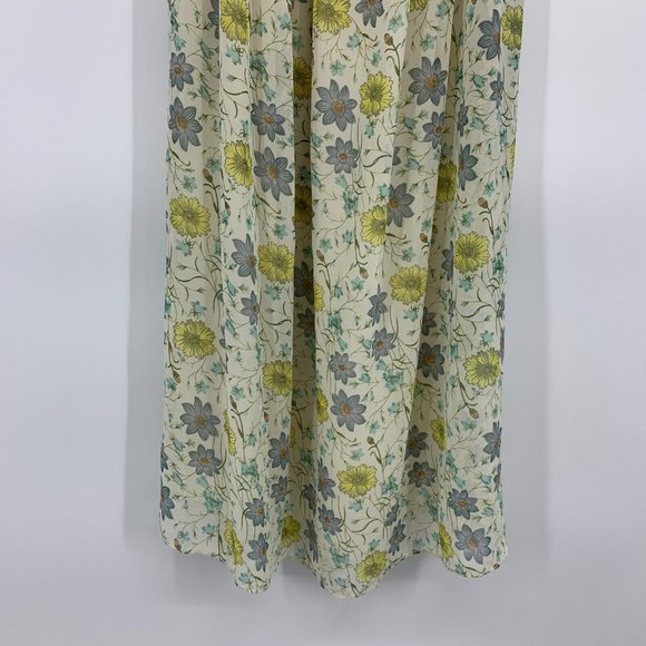 Max Studio Dress Floral Print Smocked Midi Short Sleeve Lined - Picture 5 of 12